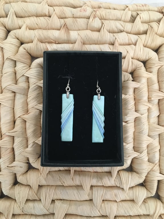 Pastel Green Drop Earrings