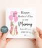Personalised First Mother's Day Card 1st Mother's Day as My Mummy Peter Rabbit