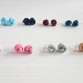 Knot style stud earrings, limited pairs available