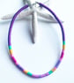 Statement purple wrapped cotton rope necklace, rope jewelry, Christmas Gifts - Image 5