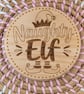 Naughty Elf Christmas Wooden Coaster – Funny Laser Engraved Handmade Round Coast