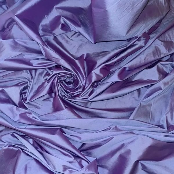 1 meter two tone polyester taffeta fabric lilac 58"