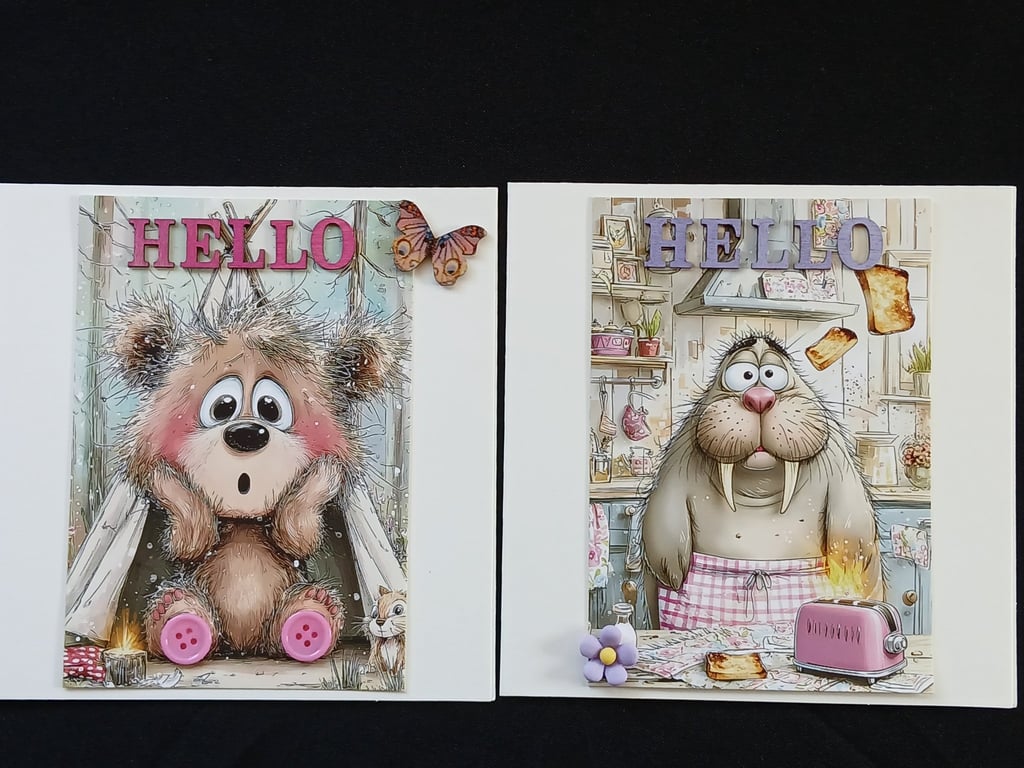 Pack of 2 blank cards 