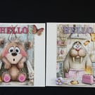 Pack of 2 blank cards 