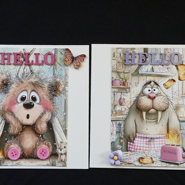 Pack of 2 blank cards 
