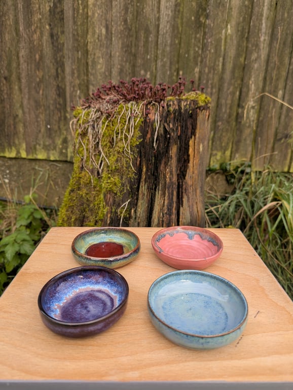 Handmade stoneware dip bowl.