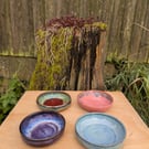 Handmade stoneware dip bowl.