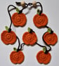 Handmade Crochet Pumpkin Garland Autumn Fall Seasonal Decor Halloween Bunting