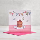 Chocolate Cake Greetings Card