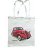 Fiat 500 Topolino - Shopping Tote Bag - Approx Size 39x37cm plus Handles