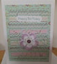 HANDMADE UNIQUE FLOWER DIE CUT BIRTHDAY CARD. - Image 2