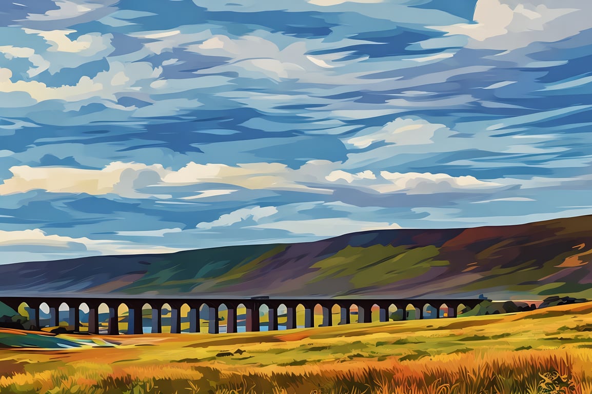 A4 Print Ribblehead Viaduct Yorkshire 