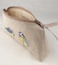 Pencil Case Pouch Handmade Blue Tit Nature Wildlife  - Image 3