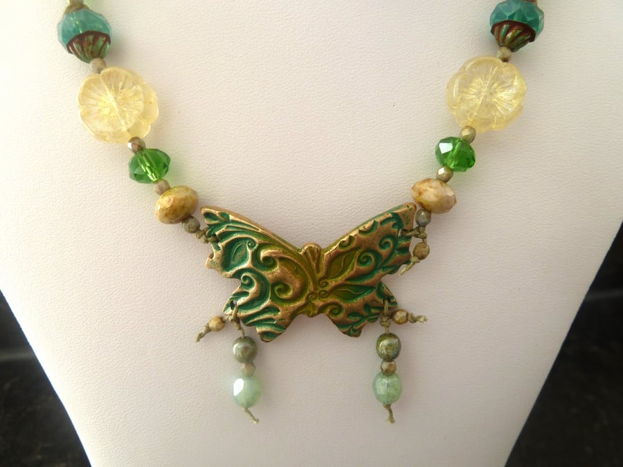 SALE butterfly necklace