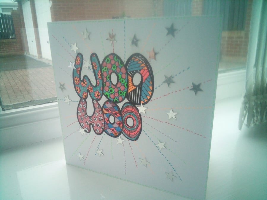 Woo hoo congratulations card