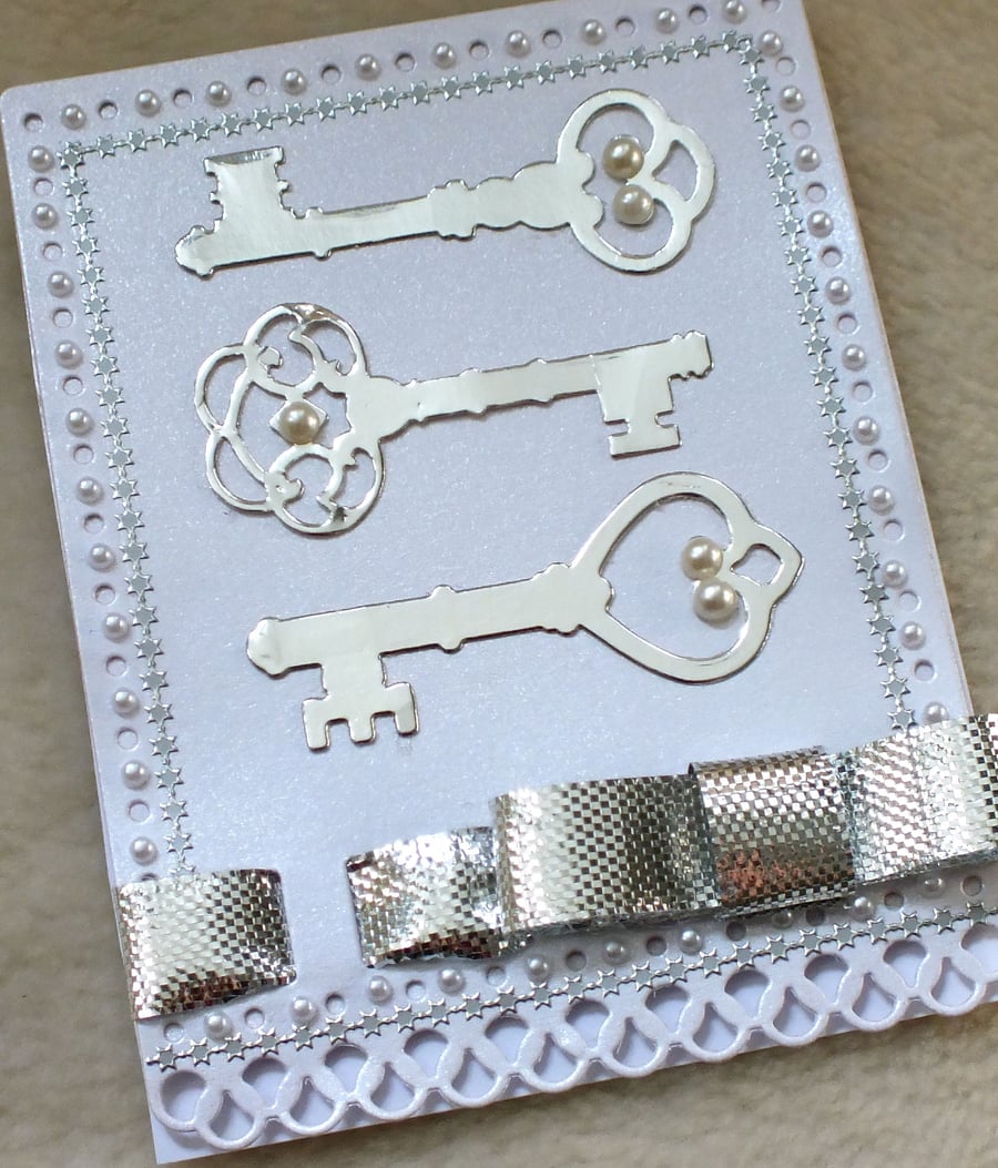 Luxury Handmade Congratulations or New Home Card