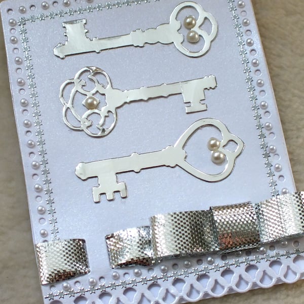 Luxury Handmade Congratulations or New Home Card