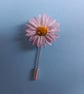 WHITE DAISY PIN : Hand Painted Marguerite Daisy Lapel Flower Brooch - Image 3