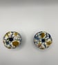 Pair of Vintage Ceramic Pin Cushions - Blue Rim Pots & William Morris - Image 2
