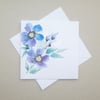 hand painted floral blank greetings card original art ( ref FA79 K2 )