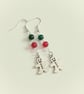 Gingerbread Man Earrings — Festive Christmas Charm Earrings - Image 3