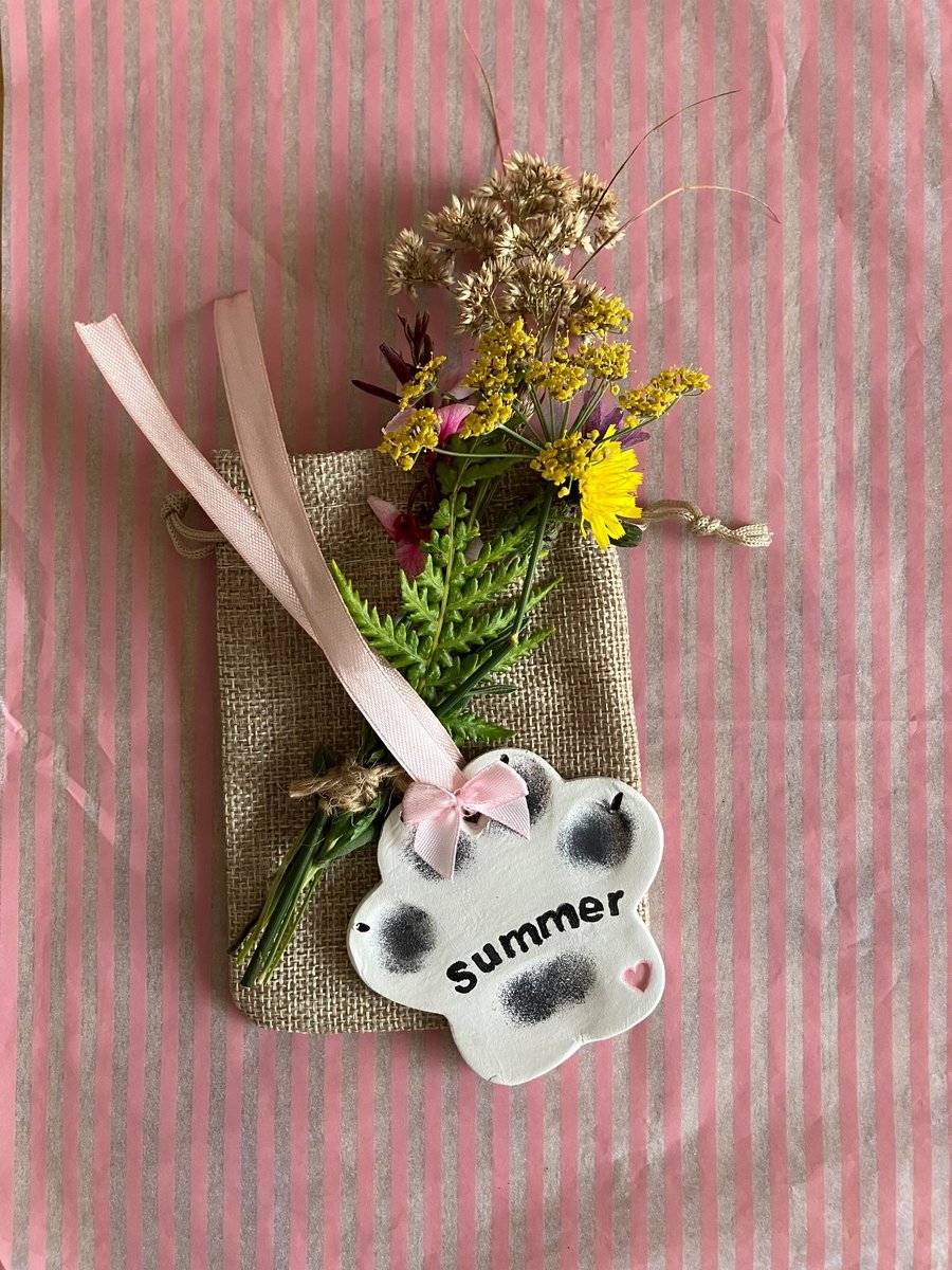 Clay Paw Print Keepsake- Handcrafted and Personal