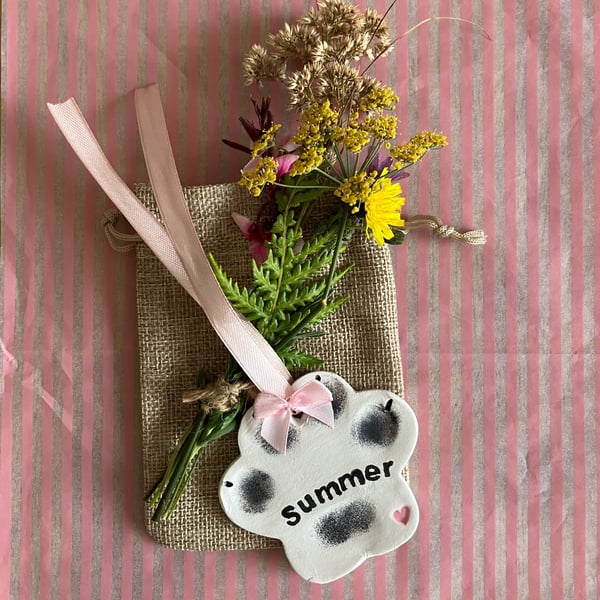 Clay Paw Print Keepsake- Handcrafted and Personal