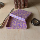 Oriental Magic  'Mauve Floral' - A handmade, ultra-thin gift box (Code: FBOMMF)