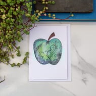 Cheerful Apple Illustrated Greetings Card for Any Occasion 
