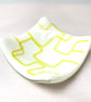 Patterned White and Yellow Glass Trinket Dish - Image 3