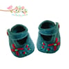 Reserved for Lesley - Juniper Green Embroidered Shoes