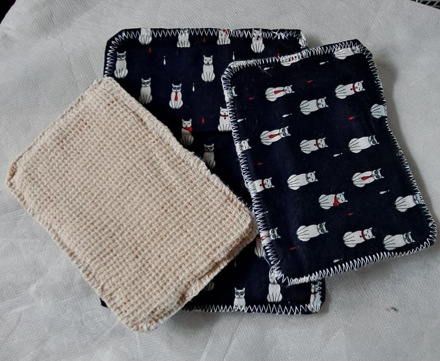 Kitchen cloth cats Reusable kitchen and dish cloths, highly absorbent cleaning, 