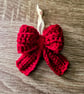 Crochet Christmas Tree Bow Decoration - Set of 4 - Image 3
