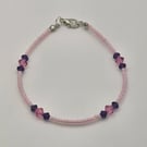 Preciosa Crystal Bicone bracelet - Pink and Purple