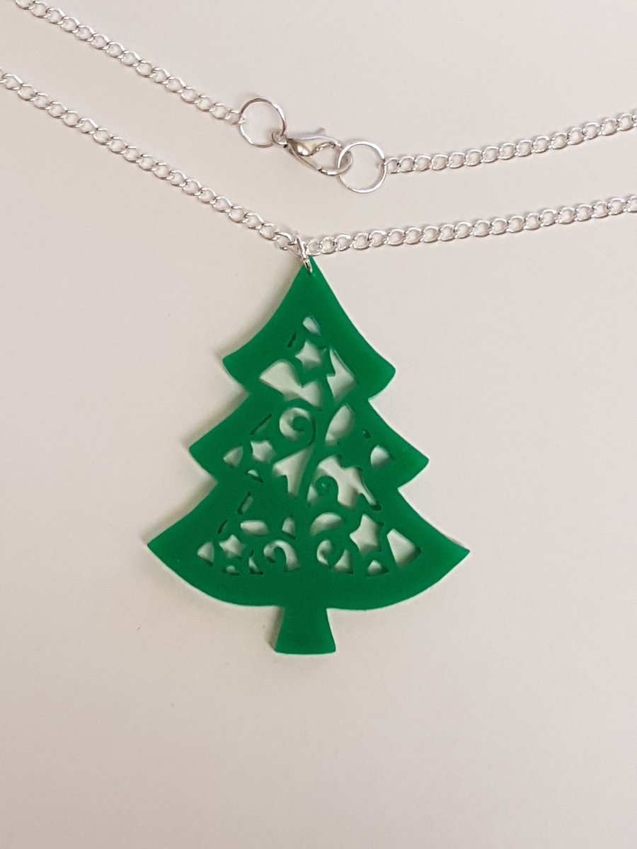 Christmas Tree Necklace - Acrylic