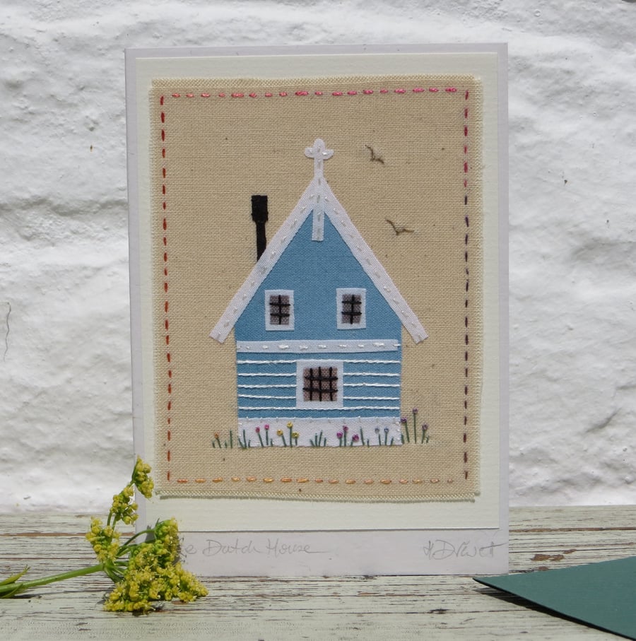 Little Dutch House, hand-stitched, very detailed, a gift as well as a card!