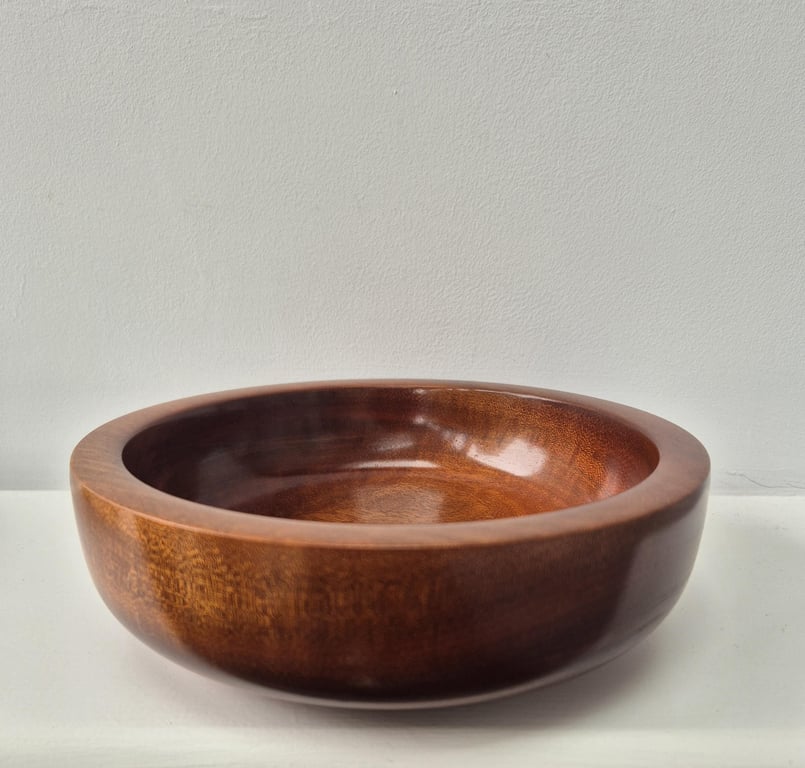 Hand turned, hardwood, decorative bowl