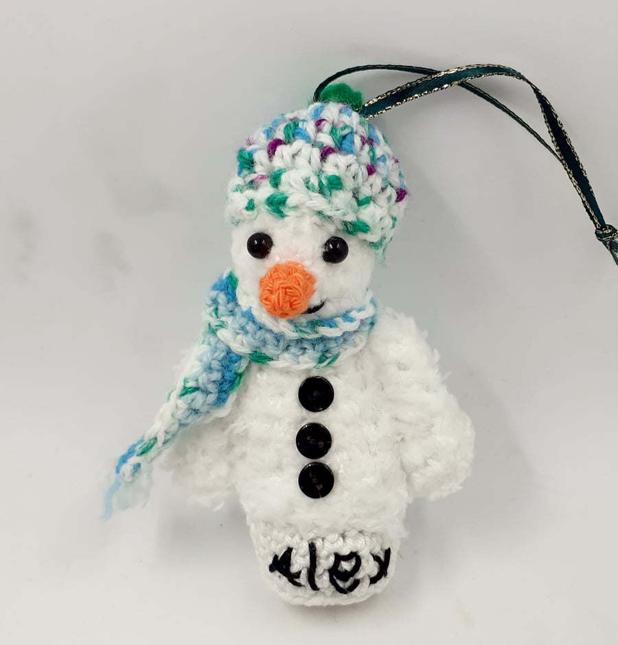 Reserved for Jayne - Snowman Tree Decoration