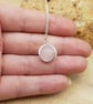 Minimalist Rose Quartz circle necklace. Pink Reiki jewelry. January Birthstone  - Image 3