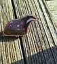Badger Wooden Pin Brooch - Image 4