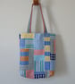 Irish Linen Patchwork Bag, Large Tote Bag, Slouchy Tote Bag - Image 4