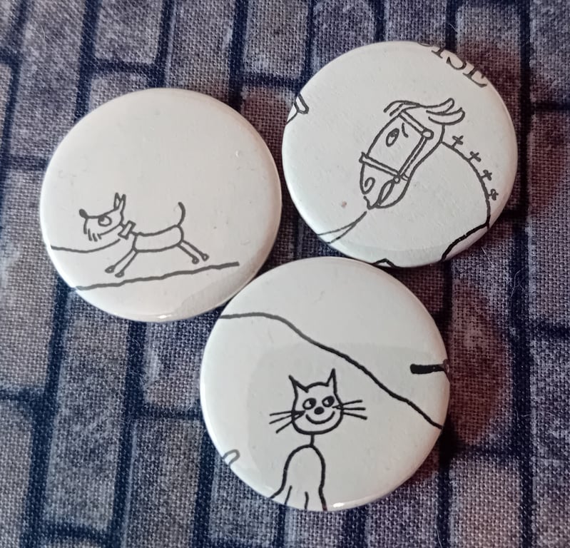 Vintage Book Badge - Animals