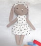 Linen rabbit, Stuffed bunny, Heirloom gift, Softy, Rag doll - Image 2