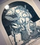 Schnabelperchten -Austrian Christmas Folklore - Limited Edition Lino Print - Image 7