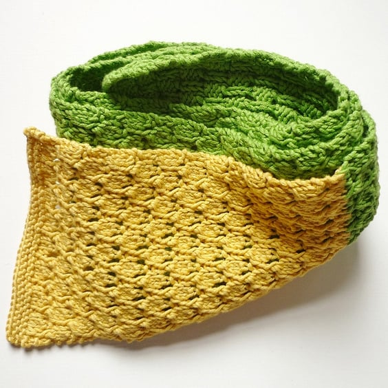 Girls cotton scarf - Eco friendly gift - Kids cotton knitwear 