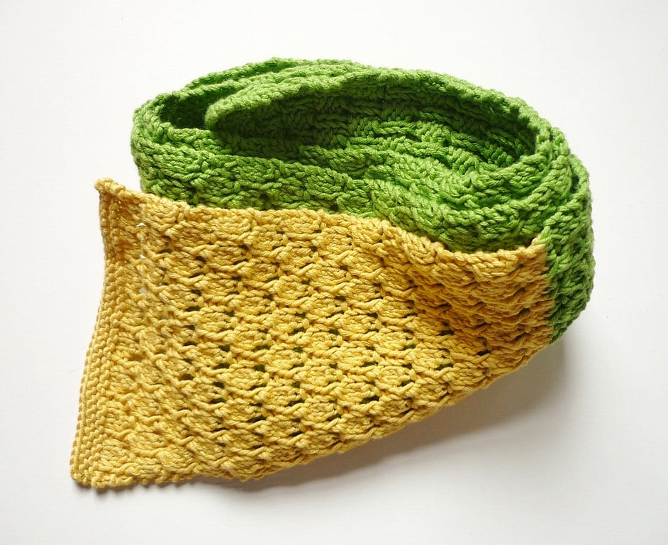 Girls cotton scarf - Eco friendly gift - Kids cotton knitwear 