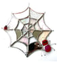 Spiders Web Suncatcher Stained Glass with Red Spider and Ladybird 046 - Image 5