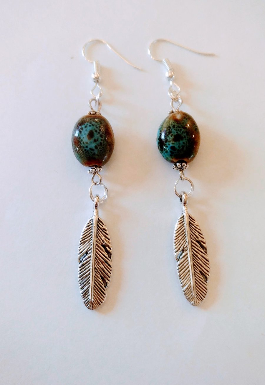 Picasso Marble Gemstone Earrings