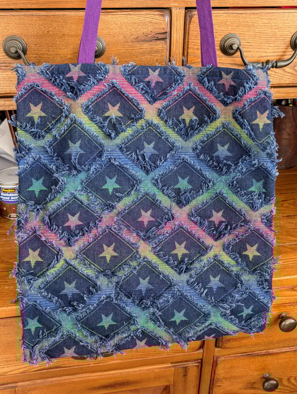 Denim Star Tote Bag 