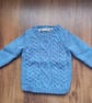 Hand knitted childs cable stitch Aran jumper - Image 2
